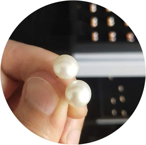 Vista 4 de Aretes de perlas de plata de ley S925 AAAA+ calidad seleccionadas a mano para mujer, aniversario, cumpleaños, joyería fina, regalo del día de San