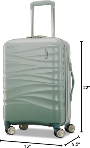 Vista 9 de American Tourister Cascade Hardside - Maleta giratoria rígida ligera, Verde salvia