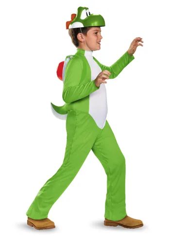 Vista 2 de Disfraz de lujo de Yoshi para niño Multicolor