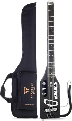 Vista 9 de Traveler Guitar Guitarra eléctrica ultraligera de arce Eléctrica portátil con reposarazo extraíble Guitarra sin cabeza a escala completa de 24