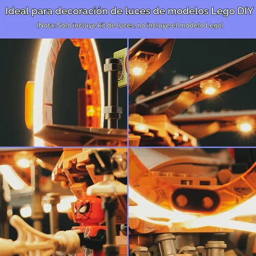 Vista 2 de Kit de luces LED mejorado compatible con Lego 76261 Final Battle Building Set, decoración de luces compatible con Lego 76261 (modelo no incluido)