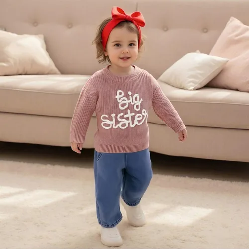 Vista 72 de VISGOGO Suéter a juego para hermanitas grandes y pequeñas, ropa de una sola pieza