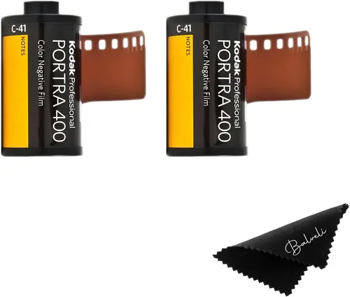 Vista 8 de Película Kodak Portra 400 - Paquete de 10 rollos de 36 exposiciones para cámaras de 35 mm con paño de microfibra Premium balveli