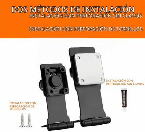 Vista 4 de Pestillo abatible de 3 mm de espesor, candado de seguridad con pestillo reforzado para puerta de granja, armario, cajón, gabinete, acero inoxidable