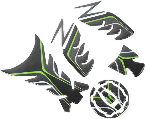 Vista 6 de Calcomanía con diseño de hueso de pescado 3D, protector compatible con cubierta de aceite de motocicleta Z900