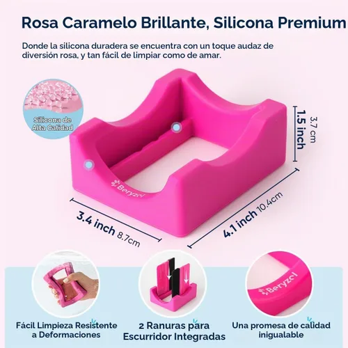 Vista 3 de Cuna de silicona para tazas, cuna para vasos con espátula de fieltro, uso para aplicar calcomanías UV DTF / calcomanías de vinilo para vasos