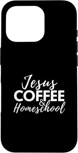 Vista 20 de Jesus Coffee and Homeschool Christian Family Faith Coffee Case for iPhone 17