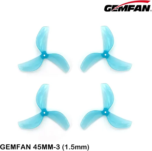 Vista 2 de Gemfan - 12 pares de accesorios de hélice de 3 cuchillas de 1.772 in con agujero de eje de 0.059 in para RC FPV Whoop Drone Freestyle Quadcopter