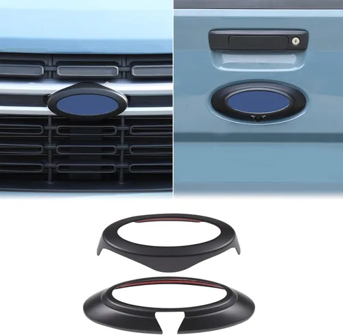Vista 16 de Emblemas delanteros y traseros para auto, anillo, cubierta, compatible con Ford Maverick 2022-2024, emblema de maletero trasero, emblema