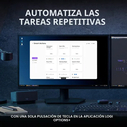 Vista 5 de Logitech MX Keys S Combo - Teclado y ratón inalámbrico de alto rendimiento con reposa muñeca, iluminación personalizable, desplazamiento rápido