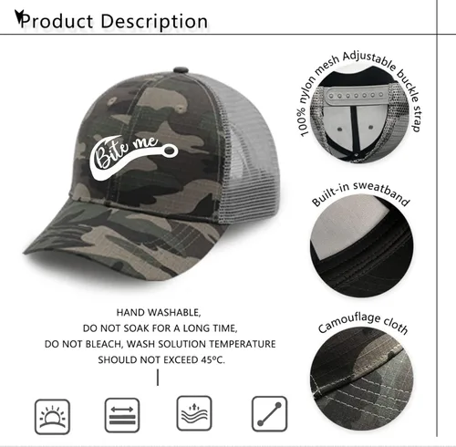 Vista 7 de Baseball Caps Bite Me Baseball Caps for Women Vintage Denim Hat Adjustable