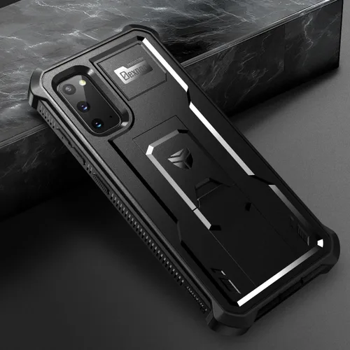Vista 5 de Dexnor Funda para Samsung Galaxy S20 5G, [Protector de pantalla integrado y soporte] Protección de grado militar de servicio pesado a prueba