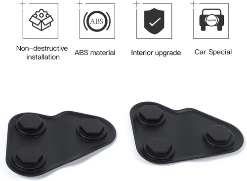 Vista 2 de 2 piezas de cubierta protectora de tornillo de puerta para Jeep Wrangler JL JLU 2018-2021, para Jeep Gladiator JT 2020-2021 (negro)