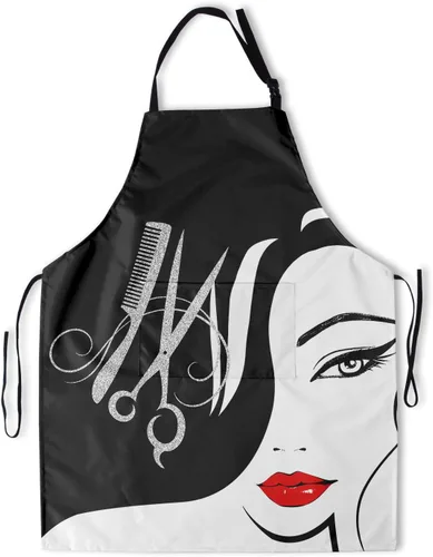 Vista 63 de Delantal con bolsillos, delantales para mujeres y hombres, delantal de cocina para cocinar, jardinería, servidor, camarera, pintura