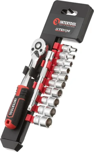 Vista 10 de INTERTOOL ET08-8003 - Trinquete de desplazamiento de 1/2 pulgada, cabeza en ángulo, de liberación rápida, 72 dientes, acero de aleación de cromo