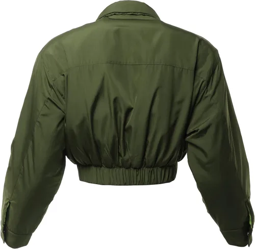 Vista 3 de Chaqueta bomber acolchada con dos bolsillos delanteros y acolchados para mujer
