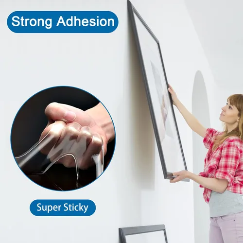 Vista 5 de Cinta de montaje de doble cara resistente, 1 x 120 pulgadas, cinta nanoadhesiva extraíble y sin rastros para exteriores e interiores, cinta