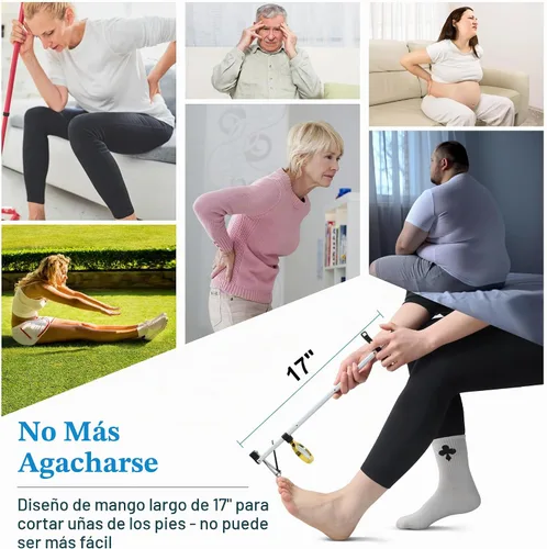 Vista 3 de Tijeras para cortar uñas de los pies de mango largo de 17 pulgadas