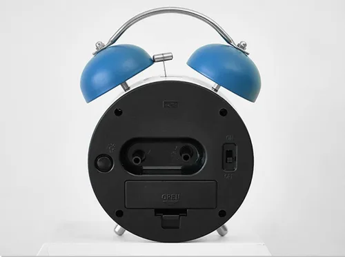 Vista 6 de TXY Reloj despertador, reloj analógico de mesa de escritorio de metal de 4 pulgadas, silencioso con luz nocturna para dormitorio, hogar, oficina