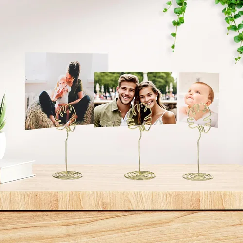 Vista 4 de Soportes para números de mesa, soportes para tarjetas de lugar, soportes para fotos para mesas, soportes de fotos para mesas, soportes de tarjetas
