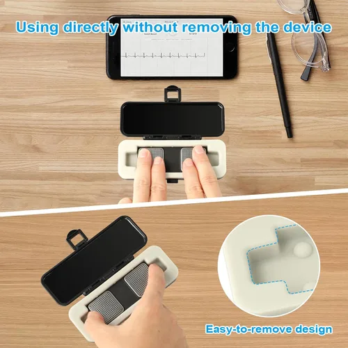 Vista 2 de iGuerburn Estuche rígido para monitor KardiaMobile 1L EKG Ajuste cómodo, protección contra golpes, uso directo, resistente a salpicaduras y polvo