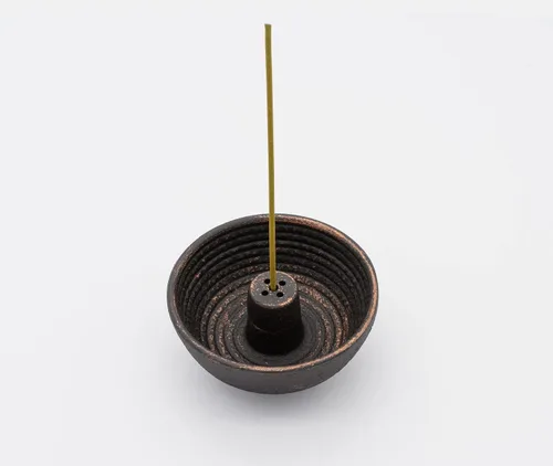 Vista 4 de Fuente de hierro fundido negro Incienso Stick Holder Burner - zen minded