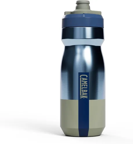 Vista 6 de CamelBak Podium - Botella de agua para bicicleta de acero inoxidable con aislamiento de acero, retención de frío para ciclismo, 12 onzas, color negro