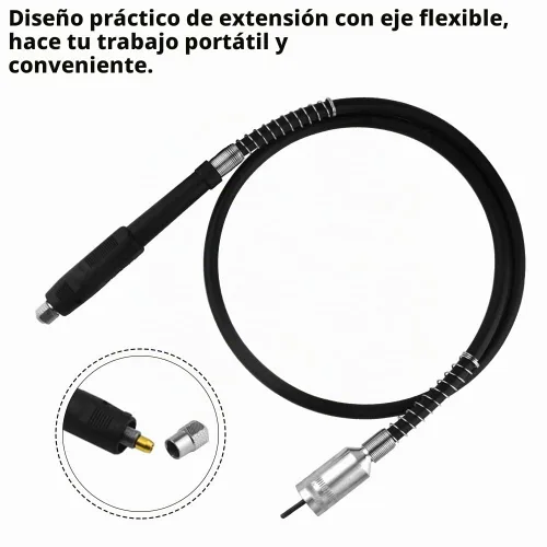 Vista 3 de WMYCONGCONG Extensión de eje de taladro flexible Adaptador de eje flexible universal Accesorio para amoladora rotativa Dremel Herramientas