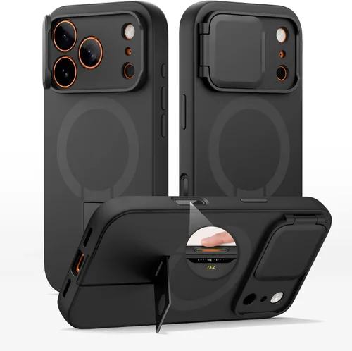 Vista 72 de SURITCH Funda para iPhone Air con cubierta de control de cámara, funda deslizante para cámara y soporte ajustable, compatible con MagSafe, a prueba