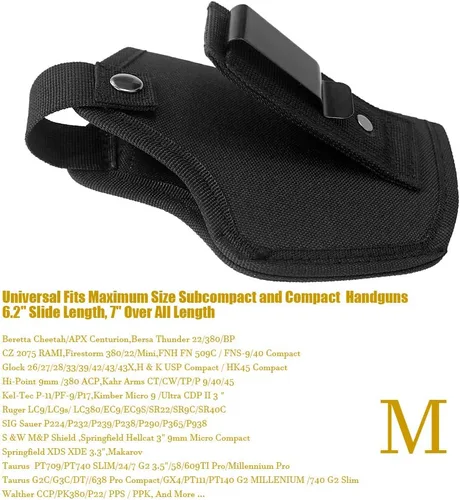 Vista 8 de Funda interior de la cintura para funda oculta para pistola de transporte oculto para mini pistolas compactas compactas de tamaño completo