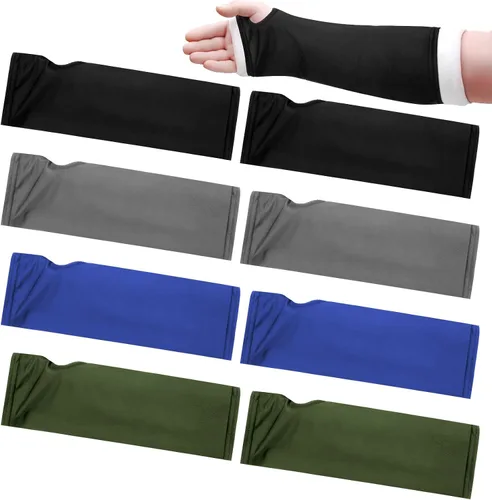 Vista 8 de Boao 8 piezas de protector de brazo fundido manga corta Sling Decoración de molde extraíble lavable muñeca codo cubierta de protección