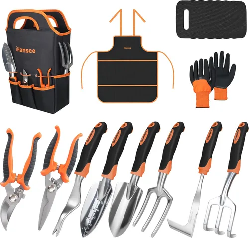 Vista 11 de Pink Garden Tool Sets 4-Piece, Aluminum Gardening Hand Tool Kit pink-4pcs
