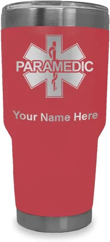 Vista 40 de LaserGram Vaso aislado al vacío de 20 onzas, paramédico, grabado personalizado incluido (negro) Engraved Gift for Paramedics, Vacuum Insulated