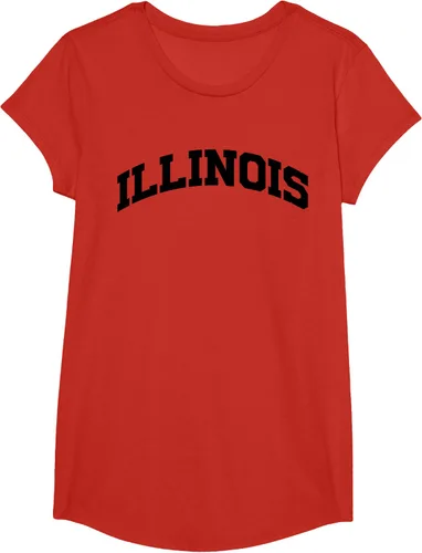 Vista 64 de Illinois Gift - Camiseta de diseño deportivo con texto universitario, gris, S