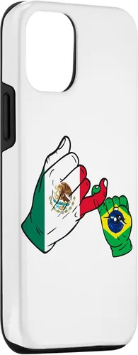Vista 3 de Funda para iPhone 15 Familia México Brasil para padres e hijos