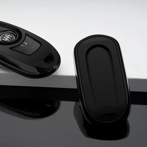 Vista 4 de Funda para Llavero de Buick, Estuche Protector de Llave de Coche, Soporte para Cadena de Llaves, Accesorios Negros