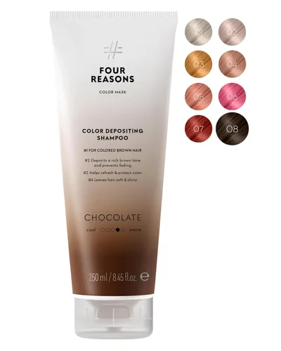 Vista 11 de FOUR REASONS Champú de depósito de color para cabello teñido – rubio platinado/gris, tóner de cabello gris sin sulfato, 8.45 onzas líquidas