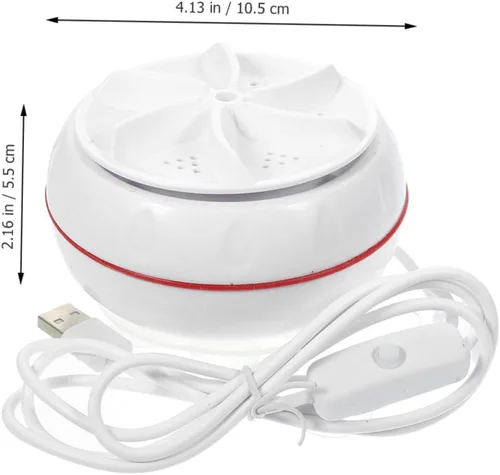 Vista 6 de DOITOOL Mini lavadora portátil con carga USB para ropa interior y calcetines de viaje, ropa interior y calcetines, ligera y compacta con diseño