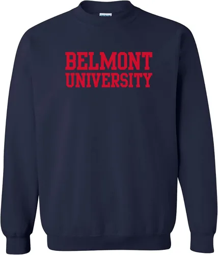 Vista 48 de UGP Campus Apparel NCAA Bloque Básico, Cuello Redondo Color del Equipo, Colegio, Universidad Cremalleras Akron Navy