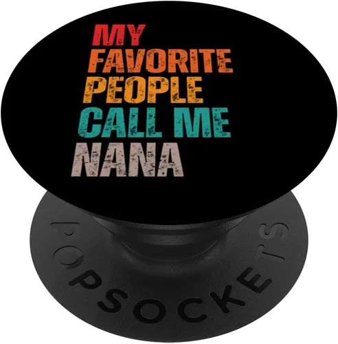 Vista 6 de My Favorite People Call Me Nana Retro Vintage PopSockets MagSafe PopGrip para iPhone