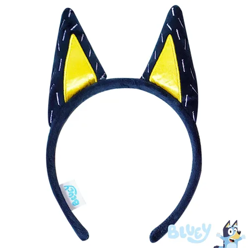 Vista 5 de LUV HER Bluey Party Supplies - 4 diademas de orejas de animal para disfraz de animales, orejas suaves de felpa, diademas elásticas familiares