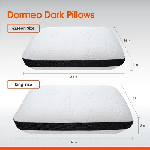 Vista 9 de Dormeo Almohada de cama tamaño King oscuro con tecnología Octaspring, gel transpirable reversible y espuma viscoelástica para soporte de cuello
