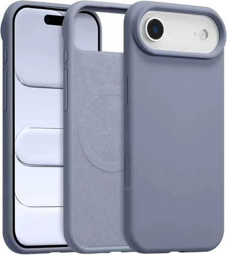 Vista 10 de Funda magnética de silicona para iPhone 13 Pro, color blanco antiguo [Compatible con Magsafe] [Forro de microfibra suave antiarañazos], funda