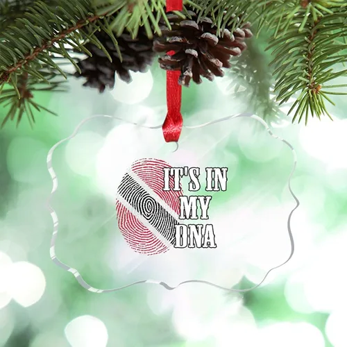 Vista 17 de Adorno de Navidad personalizado del Reino Unido 2023 It's in My DNA, adorno de huellas dactilares para decoración de árbol de Navidad, recuerdo