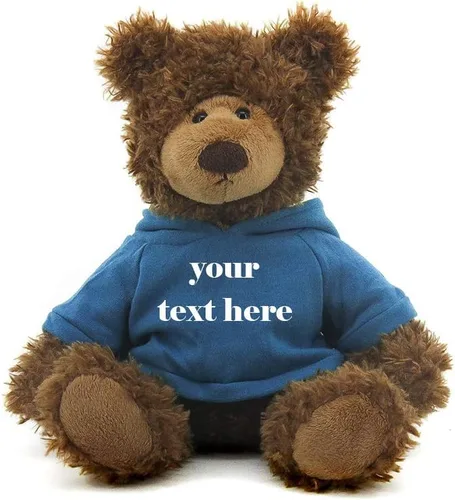Vista 12 de Plushland Oso Frankie marrón de 12 pulgadas, regalo personalizado de animal de peluche, gran regalo para el día de la madre, día de San Valentín