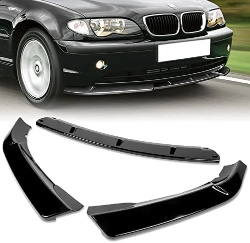 Vista 6 de EPARTS - Juego de 3 piezas de alerón para parachoques delantero, divisor de barbilla, protector de carrocería lateral compatible con BMW (E46) 2002