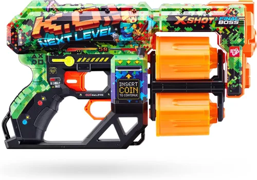 Vista 3 de XShot Skins Dread - K.O (24 dardos) de ZURU, recarga fácil, tecnología Air Pocket, lanzador de dardos de espuma de juguete para niños, adolescentes