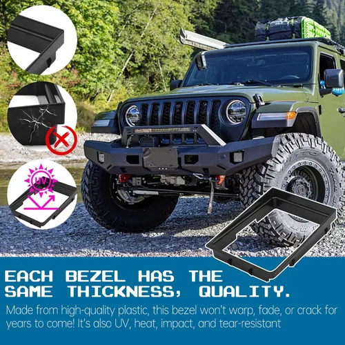 Vista 5 de TonGass Paquete de 2 biseles de cambio de transmisión manual compatibles con Jeep Cherokee/Wrangler, color negro