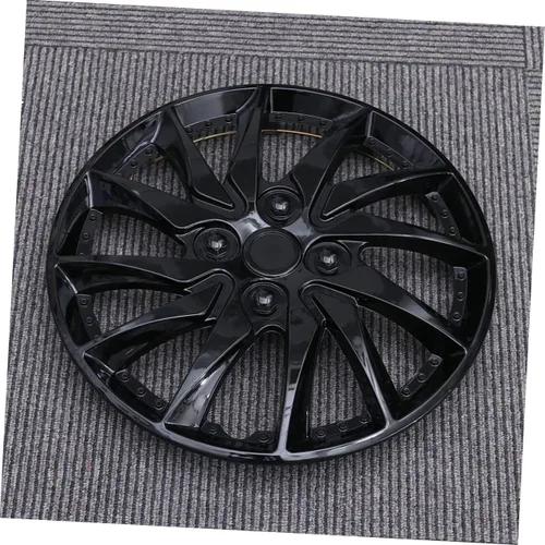 Vista 5 de 1 funda para tapacubos para automóvil, color negro, fácil de limpiar, para autos, SUV y camiones, mejora la apariencia y protege las ruedas