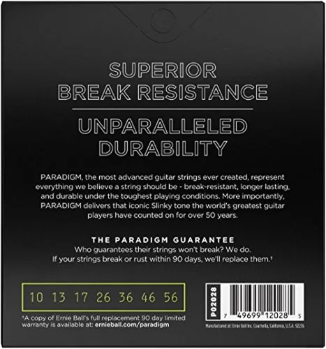Vista 5 de Ernie Ball 2015 Paradigm cuerdas de guitarra eléctrica, parte superior ceñida, parte inferior gruesa